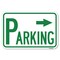 Signmission Parking with Arrow Pointing Right Heavy-Gauge Aluminum Sign, 12" x 18", A-1218-23346 A-1218-23346 - alternate 1